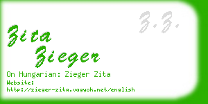 zita zieger business card